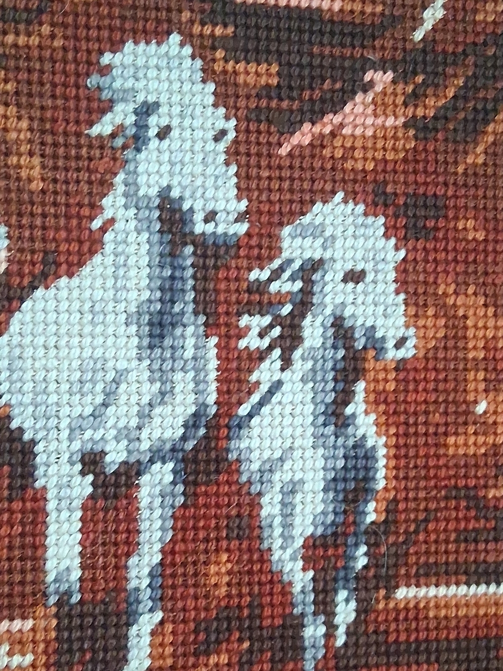 Wild Horse Tapestry Wall Art Needle Point ~20"x14"